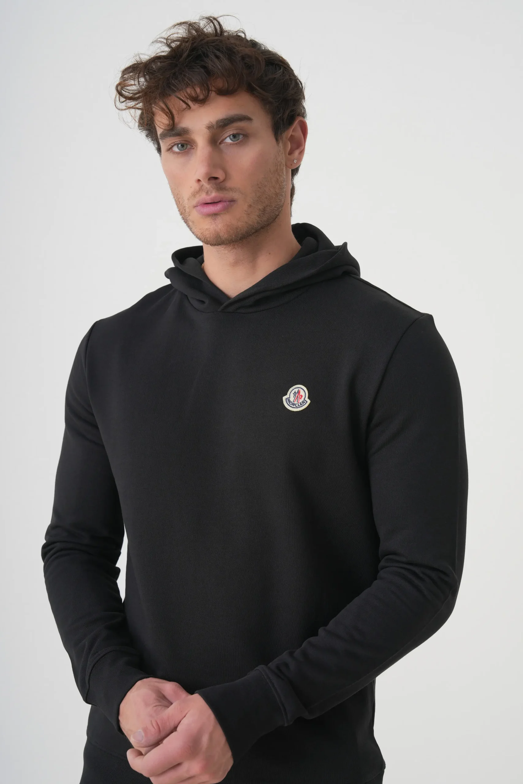 262 Moncler Logo Patch Classic Hoodie - Afbeelding 1
