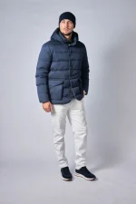 Loro Piana Clearwater Quilted Storm System Shell Hooded Donsjas - Afbeelding 33