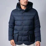 Loro Piana Clearwater Quilted Storm System Shell Hooded Donsjas