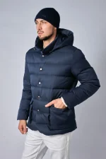 Loro Piana Clearwater Quilted Storm System Shell Hooded Donsjas - Afbeelding 3