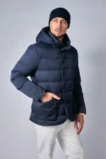 Loro Piana Clearwater Quilted Storm System Shell Hooded Donsjas - Afbeelding 4