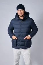 Loro Piana Clearwater Quilted Storm System Shell Hooded Donsjas - Afbeelding 5
