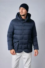 Loro Piana Clearwater Quilted Storm System Shell Hooded Donsjas - Afbeelding 6