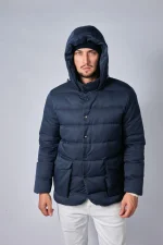 Loro Piana Clearwater Quilted Storm System Shell Hooded Donsjas - Afbeelding 7