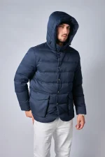 Loro Piana Clearwater Quilted Storm System Shell Hooded Donsjas - Afbeelding 8