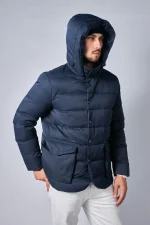 Loro Piana Clearwater Quilted Storm System Shell Hooded Donsjas - Afbeelding 11