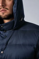 Loro Piana Clearwater Quilted Storm System Shell Hooded Donsjas - Afbeelding 14