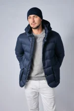 Loro Piana Clearwater Quilted Storm System Shell Hooded Donsjas - Afbeelding 24