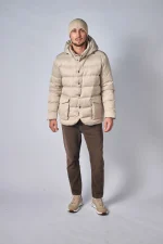 Loro Piana Clearwater Quilted Storm System Shell Hooded Donsjas - Afbeelding 26