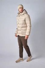 Loro Piana Clearwater Quilted Storm System Shell Hooded Donsjas - Afbeelding 27