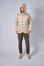 Loro Piana Clearwater Quilted Storm System Shell Hooded Donsjas - Afbeelding 30