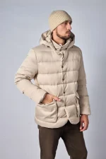 Loro Piana Clearwater Quilted Storm System Shell Hooded Donsjas - Afbeelding 5