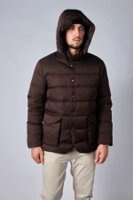Loro Piana Clearwater Quilted Storm System Shell Hooded Donsjas - Afbeelding 6