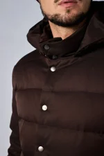 Loro Piana Clearwater Quilted Storm System Shell Hooded Donsjas - Afbeelding 11
