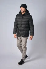 Loro Piana Clearwater Quilted Storm System Shell Hooded Donsjas - Afbeelding 33