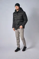 Loro Piana Clearwater Quilted Storm System Shell Hooded Donsjas - Afbeelding 35
