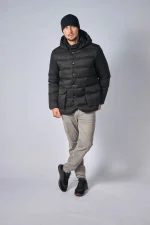 Loro Piana Clearwater Quilted Storm System Shell Hooded Donsjas - Afbeelding 39