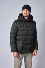 Loro Piana Clearwater Quilted Storm System Shell Hooded Donsjas - Afbeelding 4