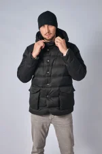 Loro Piana Clearwater Quilted Storm System Shell Hooded Donsjas - Afbeelding 6