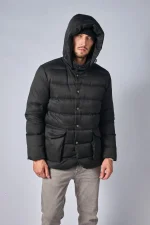 Loro Piana Clearwater Quilted Storm System Shell Hooded Donsjas - Afbeelding 10