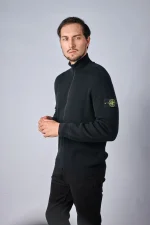 Stone Island 526D8 ribgebreid vest met opstaande kraag - Afbeelding 4