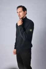 Stone Island 526D8 ribgebreid vest met opstaande kraag - Afbeelding 5