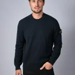 Stone Island Ribbed Soft Organic Cotton Crewneck Sweater 5100154