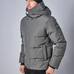 Canada Goose MacMillan Parka Grijs/Zwart Logo — 100% Ganzendons