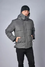 Canada Goose MacMillan Parka Grijs/Zwart Logo — 100% Ganzendons - Afbeelding 4