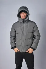 Canada Goose MacMillan Parka Grijs/Zwart Logo — 100% Ganzendons - Afbeelding 5