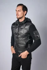 C.P. Company Merino Wool Padded Hybrid Hood Jas — 100% Ganzendons - Afbeelding 2