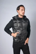 C.P. Company Merino Wool Padded Hybrid Hood Jas — 100% Ganzendons - Afbeelding 4