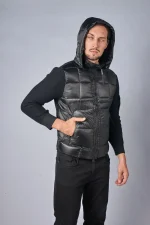 C.P. Company Merino Wool Padded Hybrid Hood Jas — 100% Ganzendons - Afbeelding 11