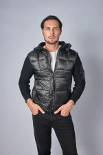 C.P. Company Merino Wool Padded Hybrid Hood Jas — 100% Ganzendons - Afbeelding 12