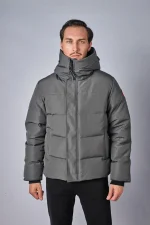 Canada Goose MacMillan Parka Grijs/Rood Logo — 100% Ganzendons - Afbeelding 5