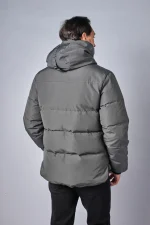 Canada Goose MacMillan Parka Grijs/Rood Logo — 100% Ganzendons - Afbeelding 6