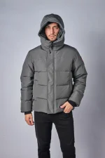 Canada Goose MacMillan Parka Grijs/Rood Logo — 100% Ganzendons - Afbeelding 4