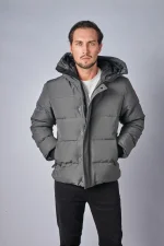 Canada Goose MacMillan Parka Grijs/Rood Logo — 100% Ganzendons - Afbeelding 2