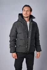 Canada Goose MacMillan Parka Zwart/Rood Logo — 100% Ganzendons - Afbeelding 6