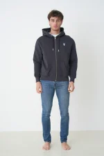 Ami Paris 'White Heart' Embroidered Zipped Hoodie - Afbeelding 12