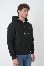 Ami Paris 'Red Heart' Embroidered Zipped Hoodie - Afbeelding 2