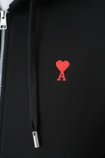 Ami Paris 'Red Heart' Embroidered Zipped Hoodie - Afbeelding 6
