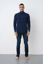 Loro Piana 'Baby Cashmere' Half-Zip Trui - Afbeelding 9