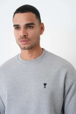 Ami Paris 'Black Heart' Embroidered Sweater - Afbeelding 5