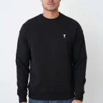 Ami Paris 'White Heart' Embroidered Sweater