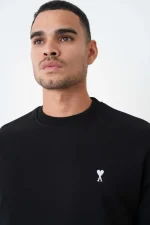 Ami Paris 'White Heart' Embroidered Sweater - Afbeelding 5