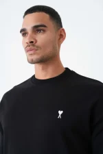 Ami Paris 'White Heart' Embroidered Sweater - Afbeelding 6