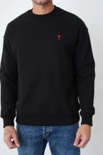 Ami Paris 'Red Heart' Embroidered Sweater - Afbeelding 4