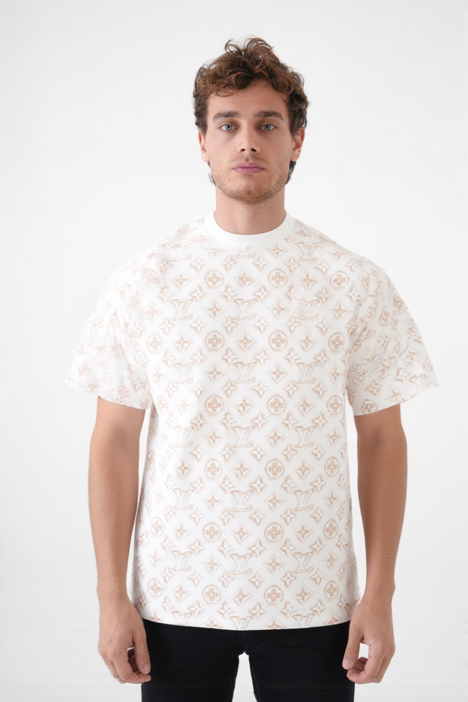 1751507106203 Louis Vuitton Monogram Print T-Shirt - Afbeelding 1