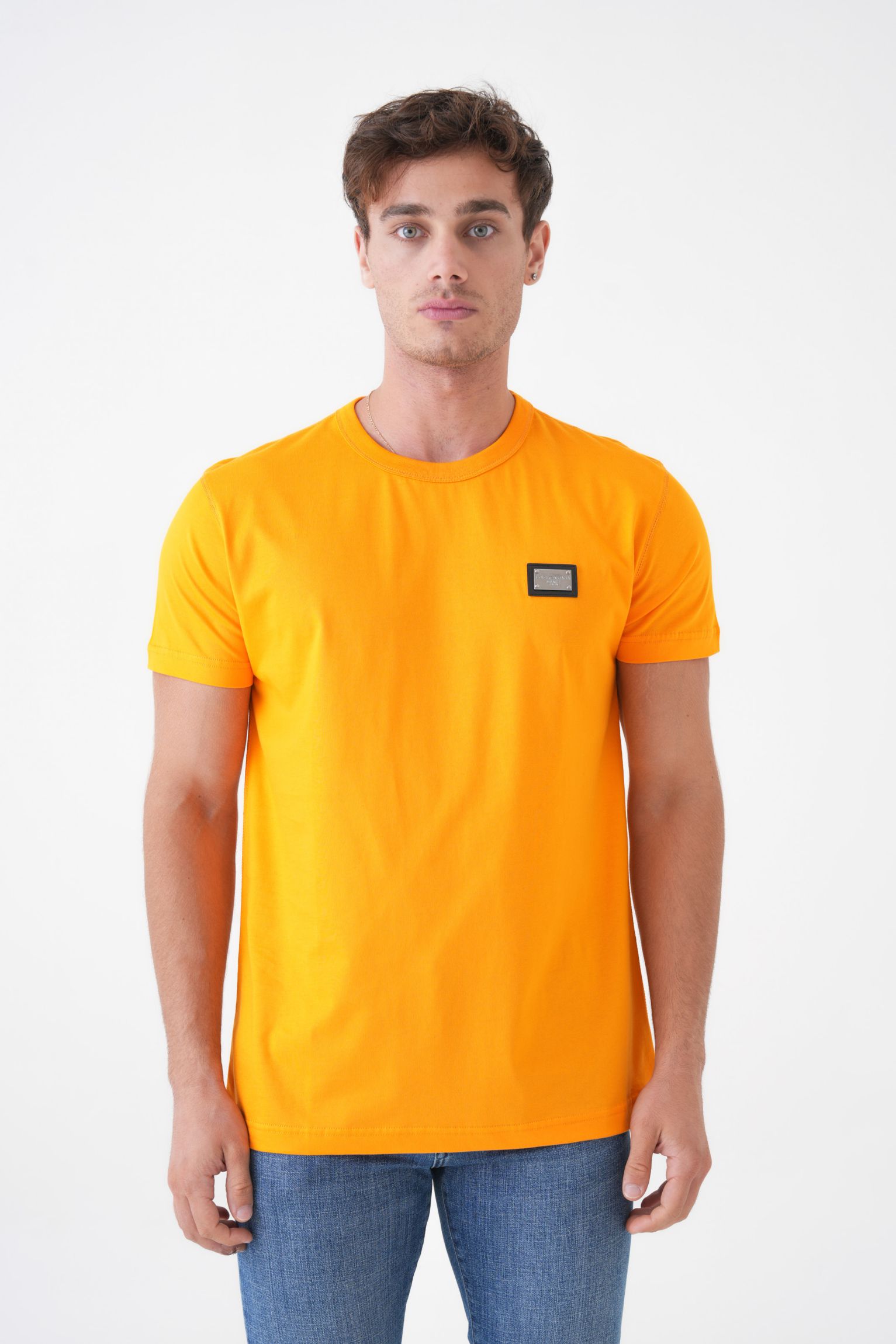 20251400 Dolce & Gabbana Plaque Logo T-Shirt - Afbeelding 1